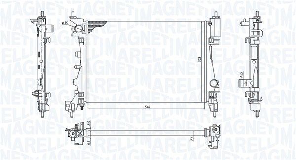 350213130100 MAGNETI MARELLI Радиатор, охлаждение двигателя