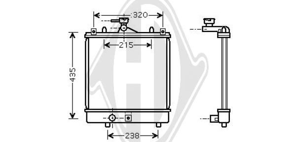 DCM3087 DIEDERICHS Радиатор, охлаждение двигателя