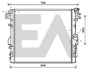 31R33018 EACLIMA Радиатор, охлаждение двигателя