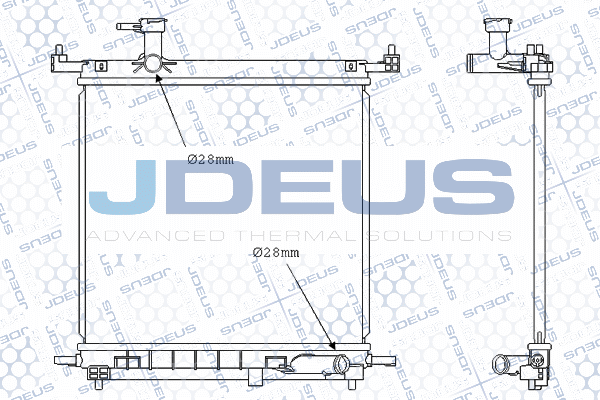 M0190750 JDEUS Радиатор, охлаждение двигателя