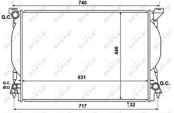 WG1722762 WILMINK GROUP Радиатор, охлаждение двигателя