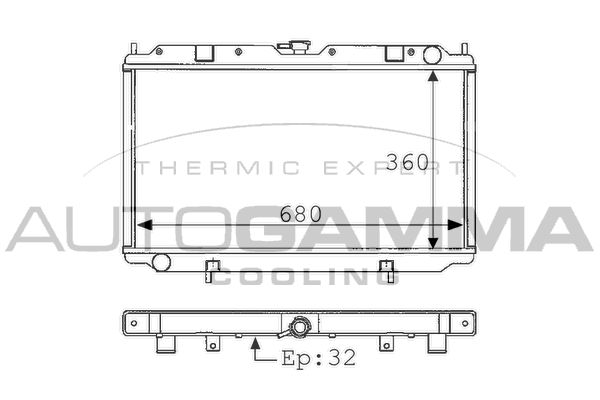 101135 AUTOGAMMA Радиатор, охлаждение двигателя