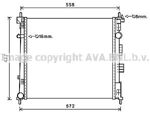 DN2407 AVA QUALITY COOLING Радиатор, охлаждение двигателя