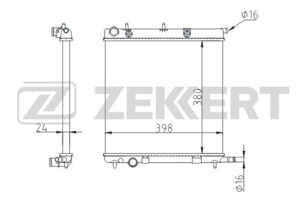 MK1550 ZEKKERT Радиатор, охлаждение двигателя