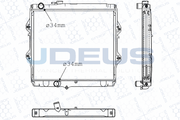 M0281290 JDEUS Радиатор, охлаждение двигателя