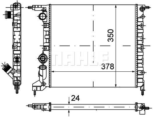 CR615000P MAHLE Радиатор, охлаждение двигателя