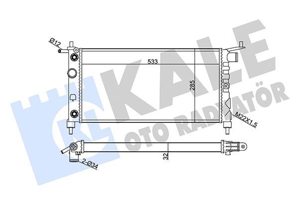 354110 KALE OTO RADYATÖR Радиатор, охлаждение двигателя