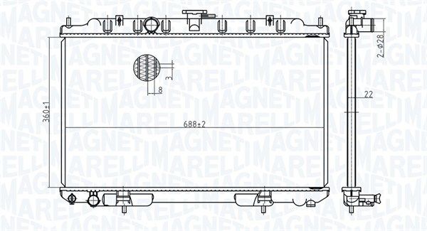 350213175700 MAGNETI MARELLI Радиатор, охлаждение двигателя