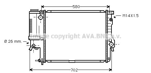 BWA2186 AVA QUALITY COOLING Радиатор, охлаждение двигателя