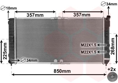 37002285 VAN WEZEL Радиатор, охлаждение двигателя