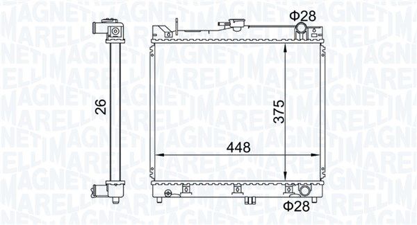 350213192700 MAGNETI MARELLI Радиатор, охлаждение двигателя