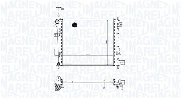 350213165400 MAGNETI MARELLI Радиатор, охлаждение двигателя