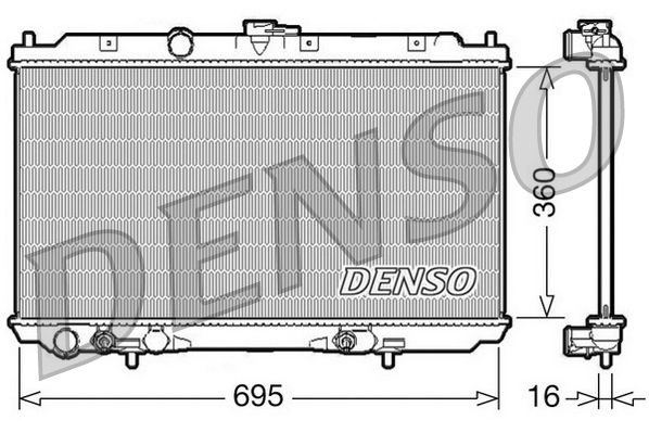 DRM46028 DENSO Радиатор, охлаждение двигателя