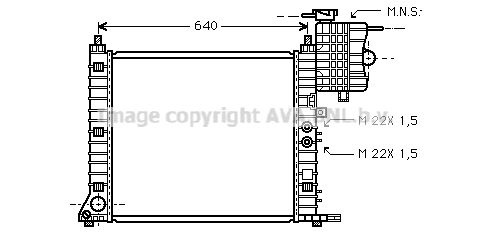 MSA2218 AVA QUALITY COOLING Радиатор, охлаждение двигателя