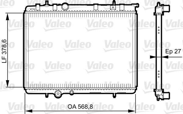 735598 VALEO Радиатор, охлаждение двигателя