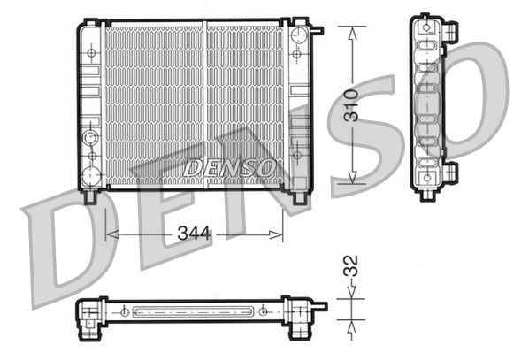 DRM26003 DENSO Радиатор, охлаждение двигателя