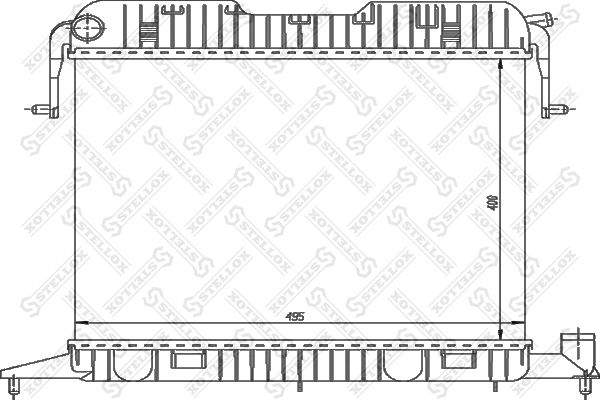 1026006SX STELLOX Радиатор, охлаждение двигателя