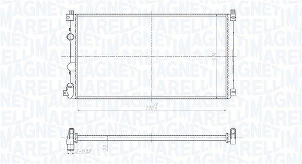 350213181500 MAGNETI MARELLI Радиатор, охлаждение двигателя