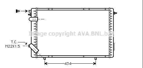 RTA2126 AVA QUALITY COOLING Радиатор, охлаждение двигателя