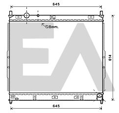 31R20025 EACLIMA Радиатор, охлаждение двигателя