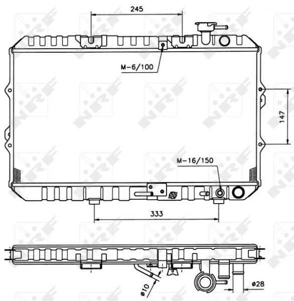 516354 NRF Радиатор, охлаждение двигателя