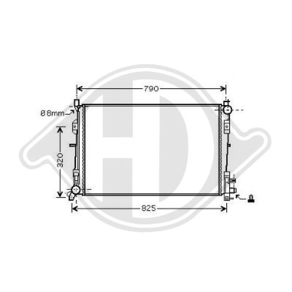 DCM1629 DIEDERICHS Радиатор, охлаждение двигателя