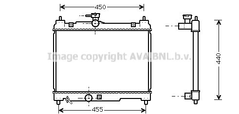 TOA2251 AVA QUALITY COOLING Радиатор, охлаждение двигателя