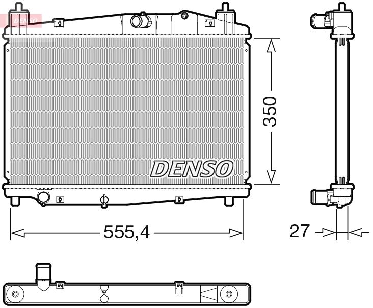 DRM44046 DENSO Радиатор, охлаждение двигателя