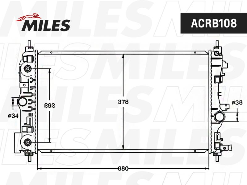 ACRB108 MILES Радиатор, охлаждение двигателя