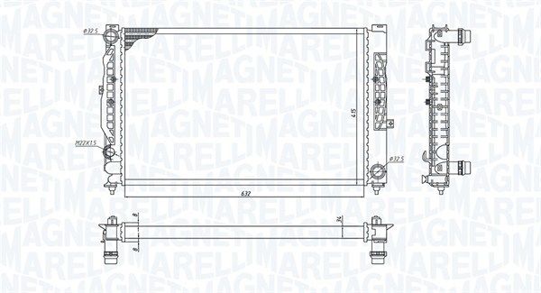 350213199900 MAGNETI MARELLI Радиатор, охлаждение двигателя