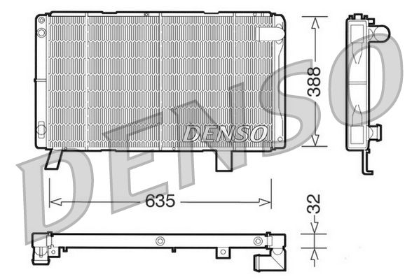 DRM21072 DENSO Радиатор, охлаждение двигателя