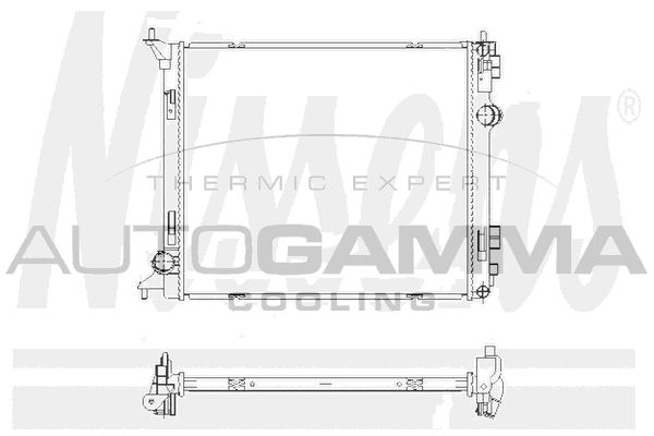 107999 AUTOGAMMA Радиатор, охлаждение двигателя