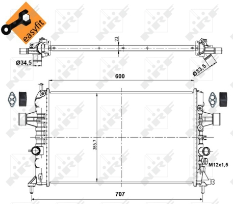 WG1721946 WILMINK GROUP Радиатор, охлаждение двигателя