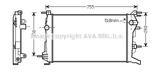 RTA2460 PRASCO Радиатор, охлаждение двигателя