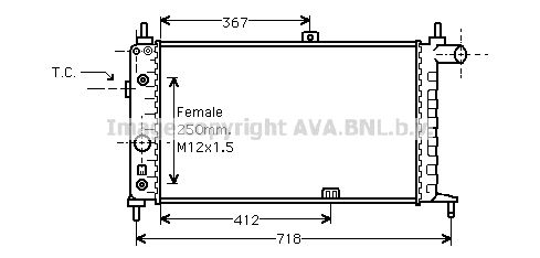 OL2065 AVA QUALITY COOLING Радиатор, охлаждение двигателя