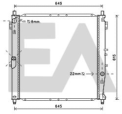 31R20023 EACLIMA Радиатор, охлаждение двигателя