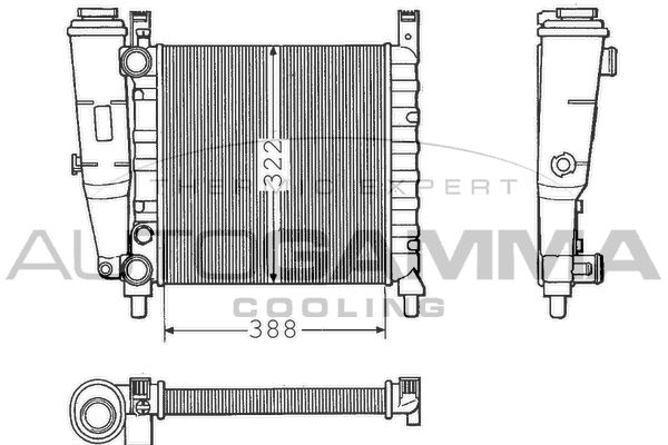 100315 AUTOGAMMA Радиатор, охлаждение двигателя