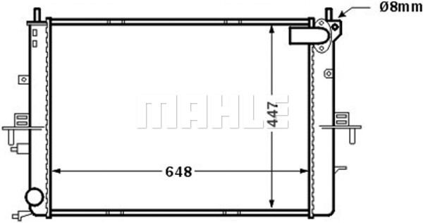 CR1510000S MAHLE Радиатор, охлаждение двигателя