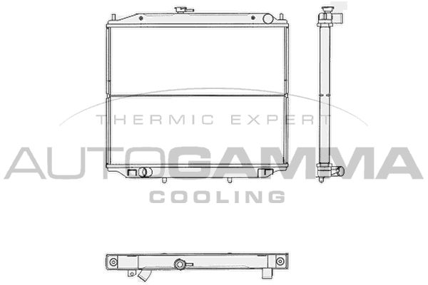 103825 AUTOGAMMA Радиатор, охлаждение двигателя