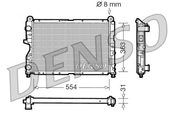 DRM09130 DENSO Радиатор, охлаждение двигателя