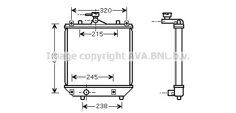 SZA2064 AVA QUALITY COOLING Радиатор, охлаждение двигателя