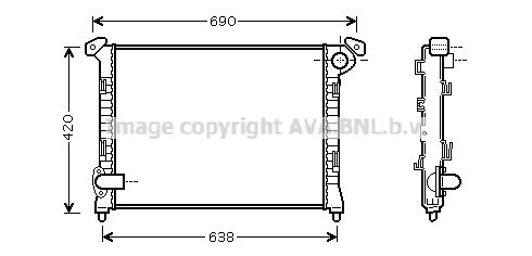 BW2286 AVA QUALITY COOLING Радиатор, охлаждение двигателя