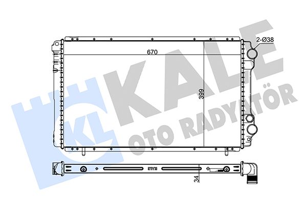208800 KALE OTO RADYATÖR Радиатор, охлаждение двигателя