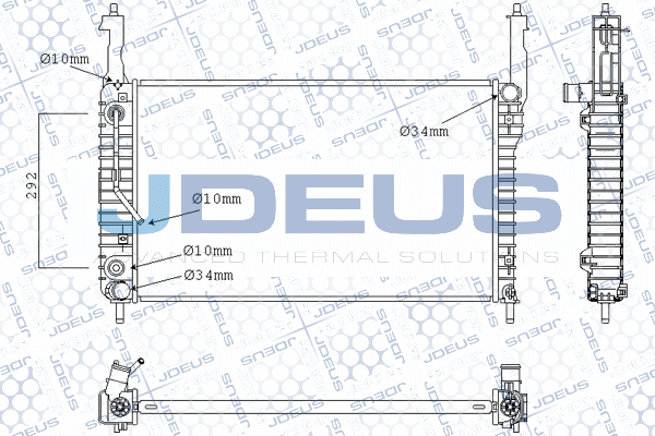 M0200700 JDEUS Радиатор, охлаждение двигателя