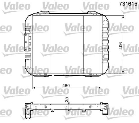 731615 VALEO Радиатор, охлаждение двигателя