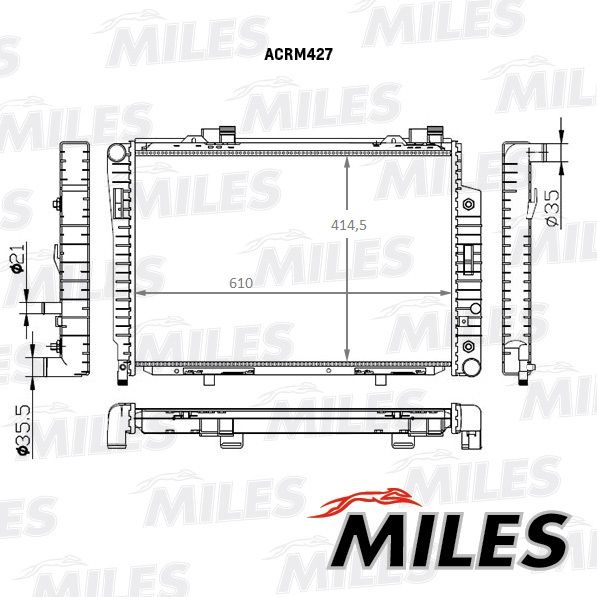 ACRM427 MILES Радиатор, охлаждение двигателя