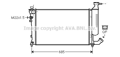 CNA2157 AVA QUALITY COOLING Радиатор, охлаждение двигателя