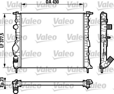 732765 VALEO Радиатор, охлаждение двигателя