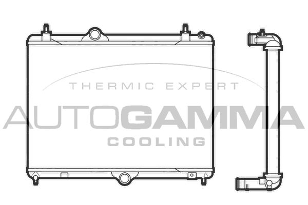 105987 AUTOGAMMA Радиатор, охлаждение двигателя