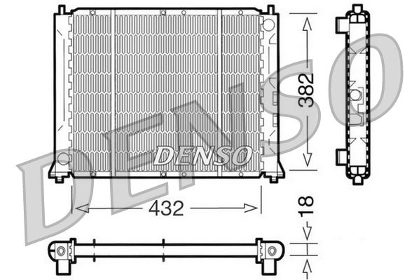 DRM24004 DENSO Радиатор, охлаждение двигателя